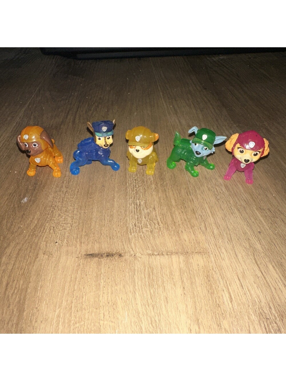Paw Patrol Movie Mini Figures Rubble Chase Zuma Rocky Skye Cake Toppers